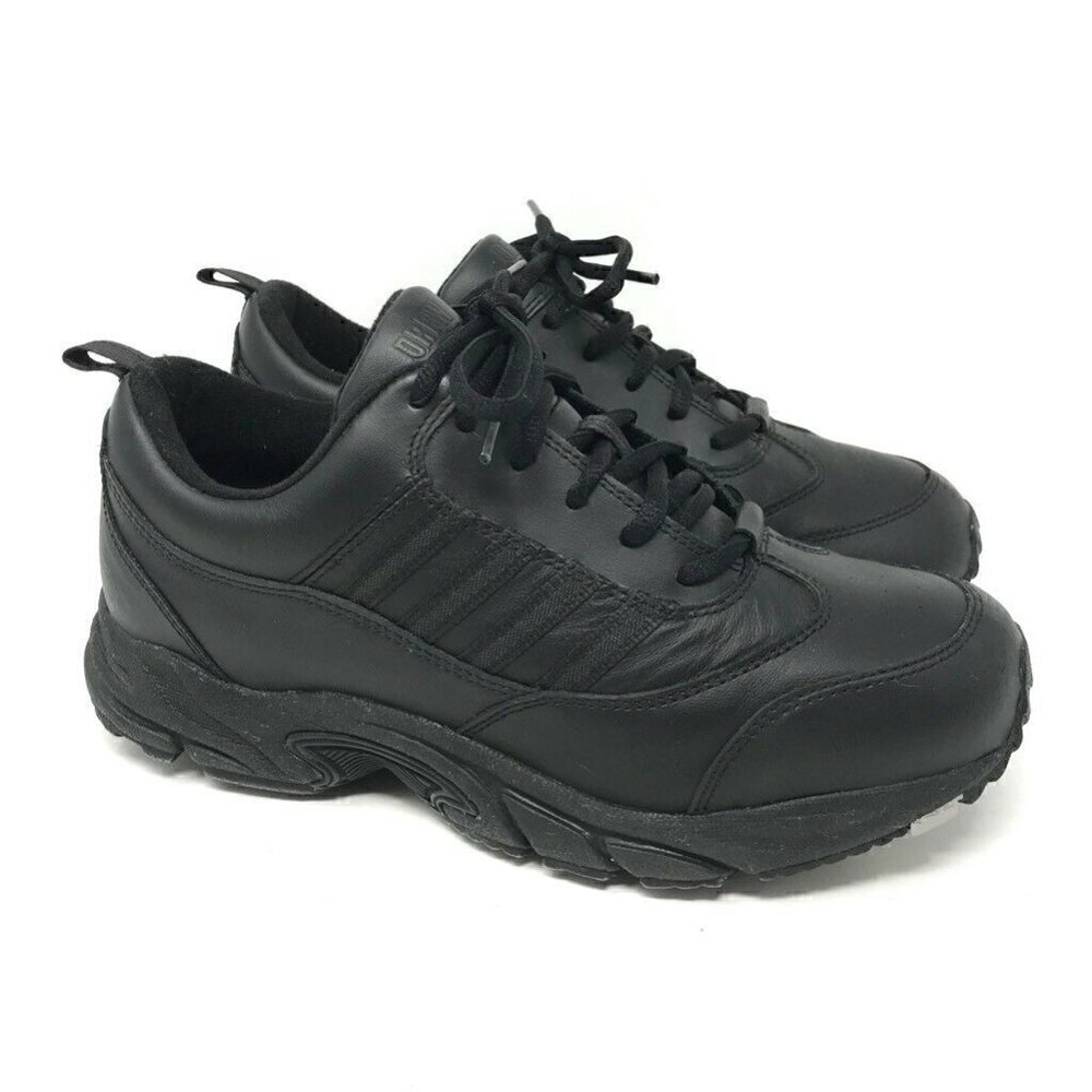 Drew Walking Shoes Black Low Top Lace Leather 10 W